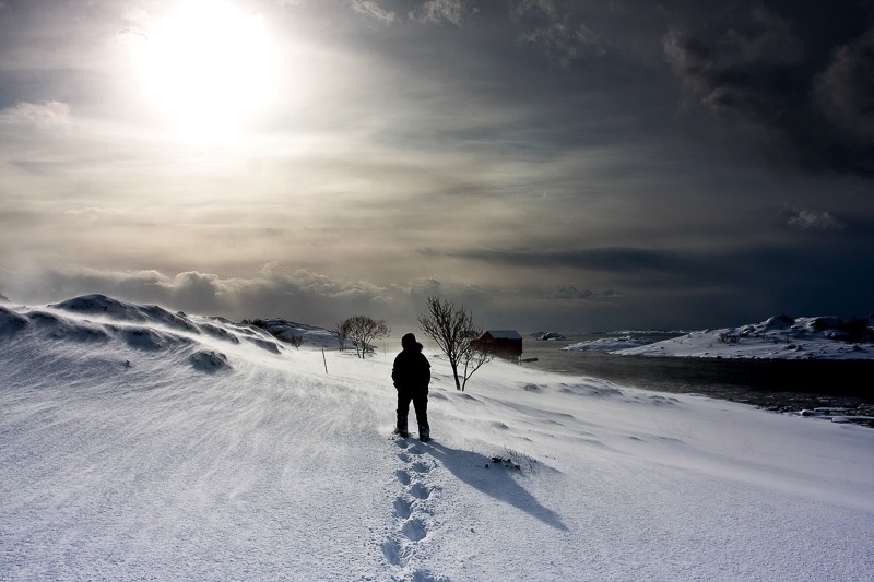 winter schemering lofoten